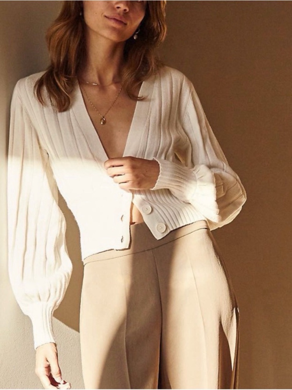 Wilfred Plunge Front Cardigan Small